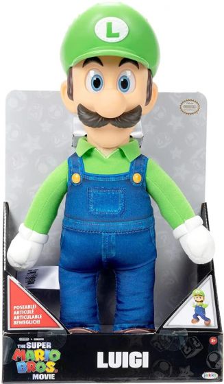 Super Mario Movie bamse figur - Luigi 38 cm