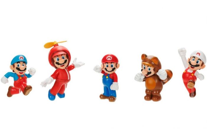 Nintendo Super Mario figursæt med 5 figurer - 6 cm