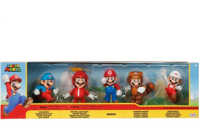 Nintendo Super Mario figurset med 5 figurer - 6 cm