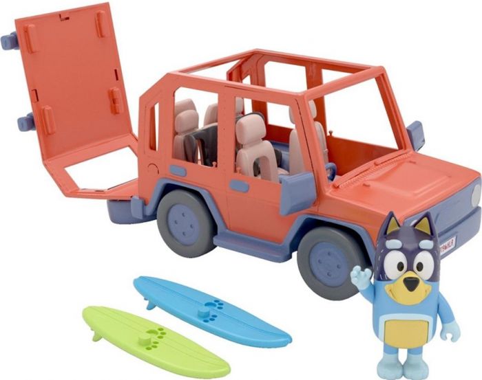 Bluey Heeler 4WD familjebil - leksaksbil med figuren Billy och tillbehör