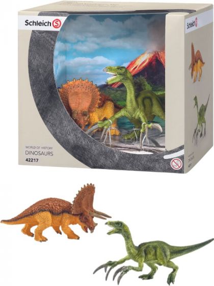 Schleich Dinosaur Triceratops og Therizinosaurus figursett 42217