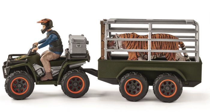 Schleich ATV med trailer og ranger