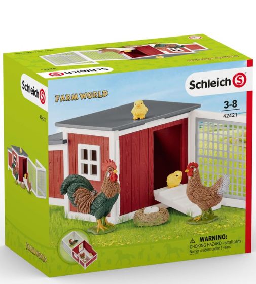 Schleich Hønsehus med dyr og tilbehør