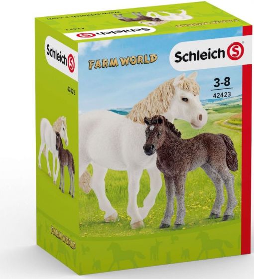 Schleich Pony, hoppe og føl