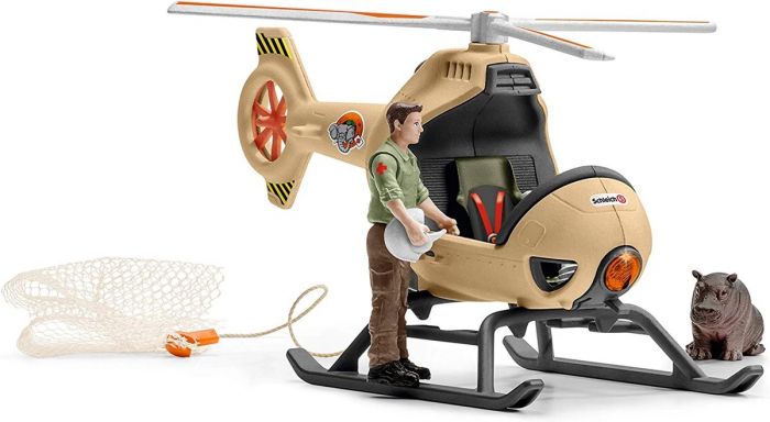 Schleich Wild Life - Helikopterbjærgning af dyr