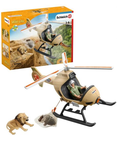 Schleich Helikopterberging av dyr