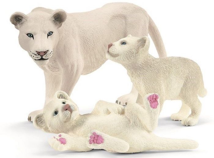 Schleich Wild Life Løvemor med unger 42505 - figursett med 3 figurer