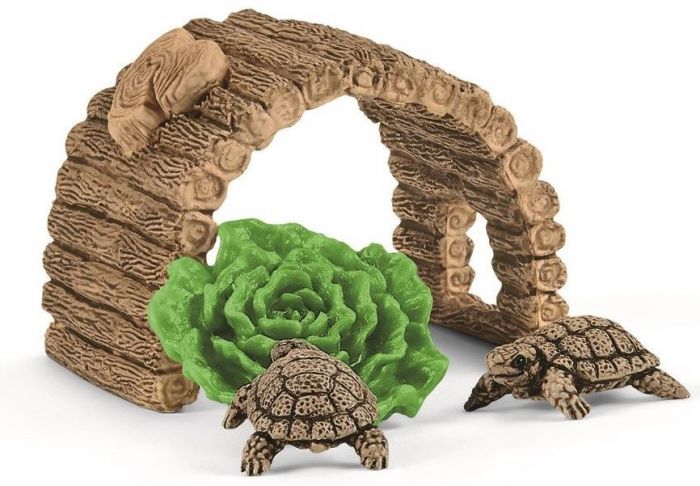 Schleich Bo för sköldpaddor - med fyra sköldpaddor