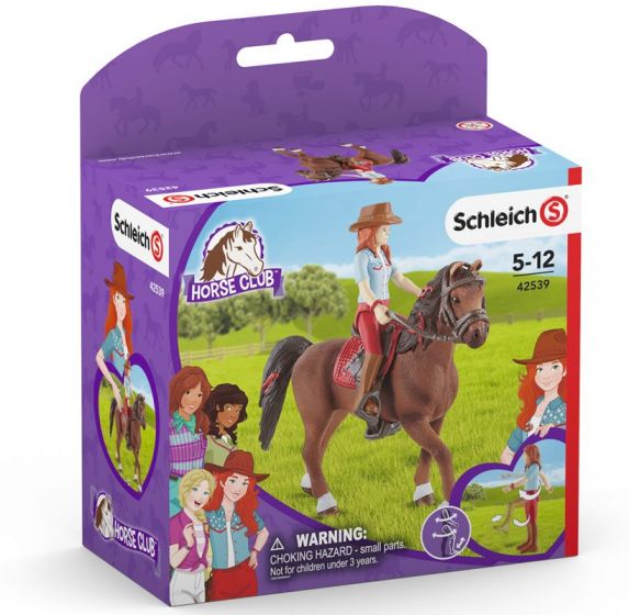 Schleich Horse Club Hannah og Cayenne - hest og figur med tilbehør