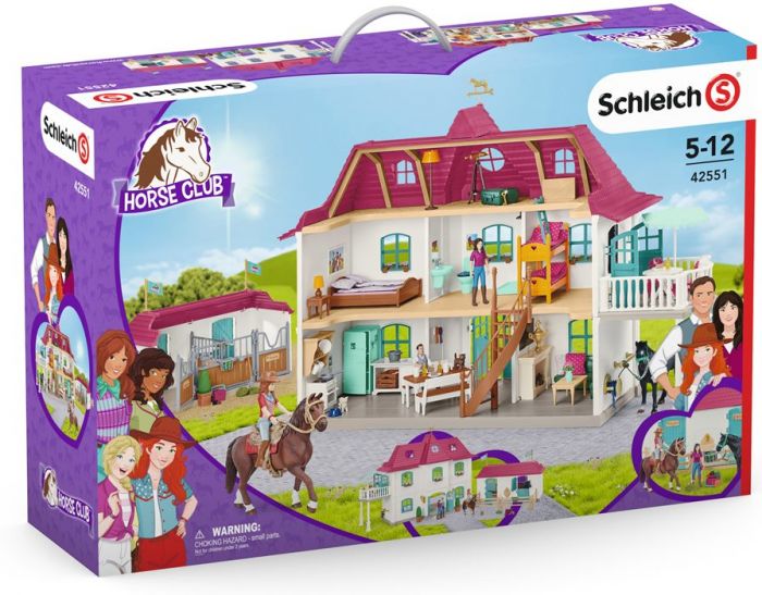 Schleich Horse Club Lakeside Gårdshus och stall - leksats med över 100 delar - 42551