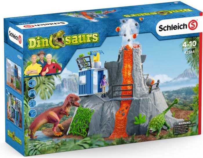 Schleich Dinosaurie basstation för vulkanexpeditionen - leksats med ljus och ljud