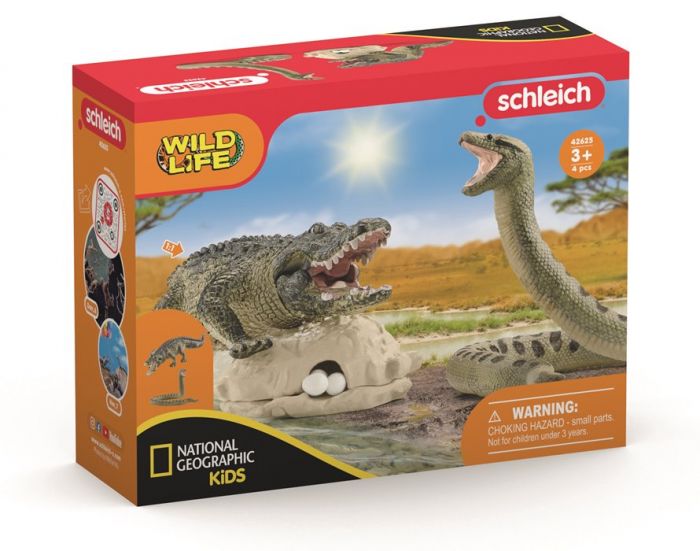 Schleich Wild Life Fare i sumpen 42625 - med Alligator og Anakonda
