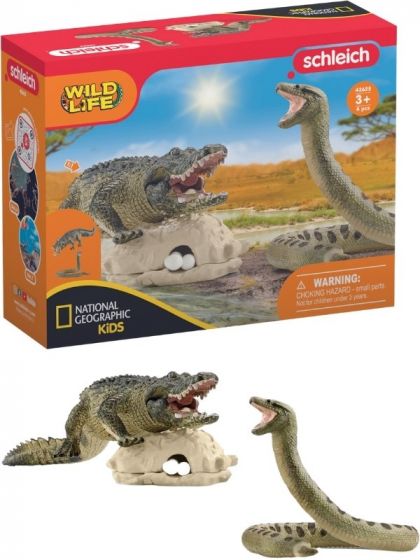 Schleich Wild Life Fare i sumpen 42625 - med Alligator og Anakonda
