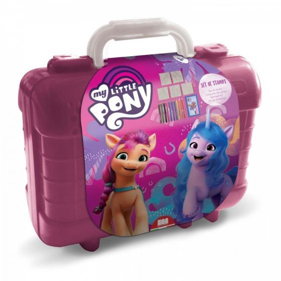 Multiprint My Little Pony Travel Set - kuffert med farveblyanter, stempler, klistermærker og aktivitetsbog