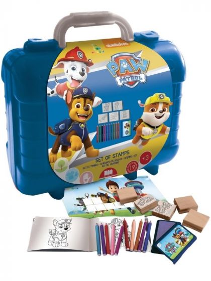 Multiprint PAW Patrol Travel Set - koffert med fargeblyanter, stempler, klistremerker og aktivitetsbok