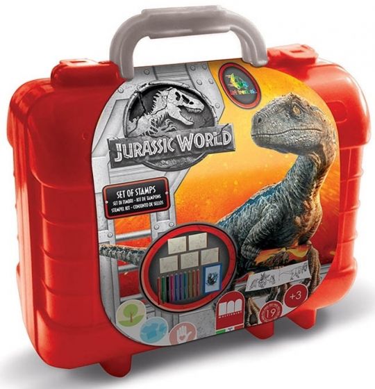 Multiprint Jurassic World Travel Set - koffert med fargeblyanter, stempler, klistremerker og aktivitetsbok