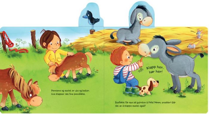 Lekebok - Barnas bondegård - bok man kan ta og føle på med lyd