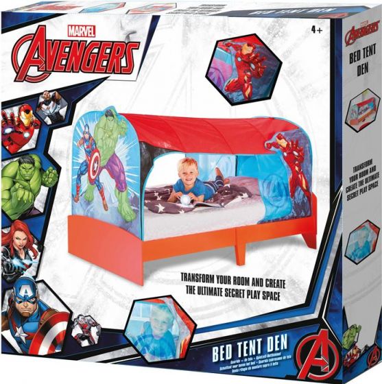 Marvel Avengers tält över enkelsäng - för en säng på upp till 2 meter