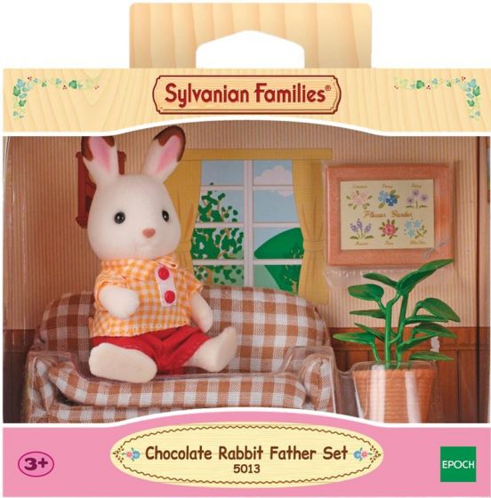 Sylvanian Families figursæt med Chocolate Kanin-far og møbler