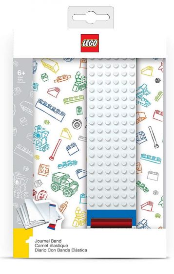 LEGO Stationery 51525 notatbok med LEGO byggeplate - hvit