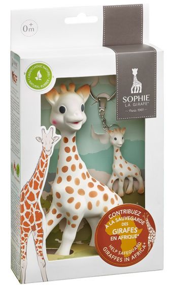 Sophie la Girafe Save Giraffes gaveeske - med Sophie la Girafe biteleke og nøkkelring
