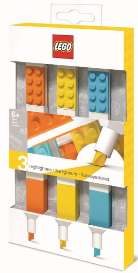 LEGO Stationery tuschpennor 3-pack blå, orange och gul