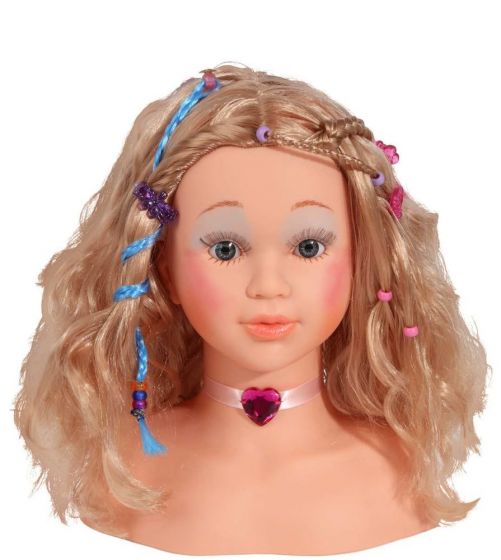 Princess Coralie sminkedukke - frisørhode med tilbehør til sminke og hår