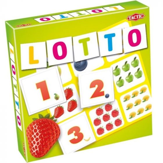 Lotto spill med frukt og tall - barnespill