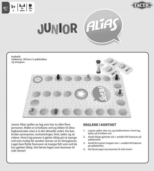 Junior Alias - forklaringsspill med bildekort
