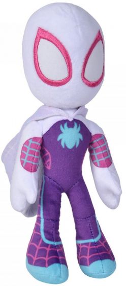 SpiderMan Ghost Spider kosebamse med øyne som lyser i mørket - 25 cm