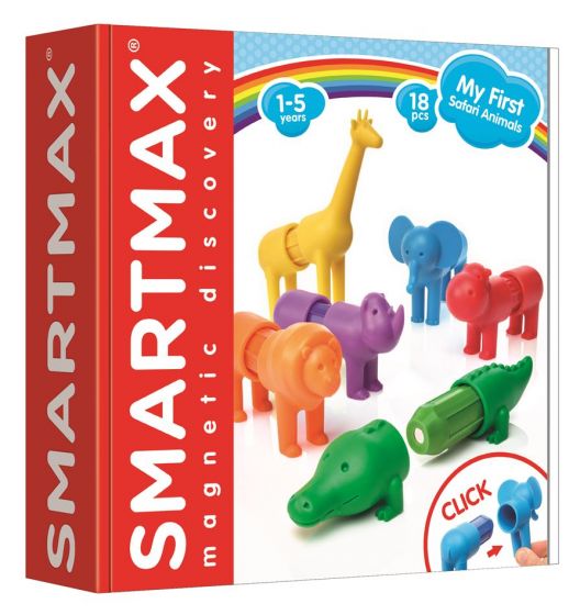 SmartMax My First Safari Animals - magnetlekesett med dyr - 18 deler