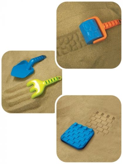 Playgo sandslott deluxe lekesett - med bøtte, spade, rake, former og tilbehør