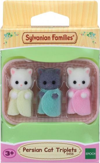 Sylvanian Families Persisk kattetrillinger - 3 babyfigurer med kurv