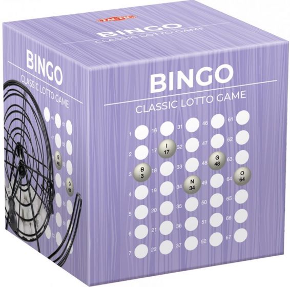 Klassiskt Bingo - med blandare i metall och 75 bollar - bingospel