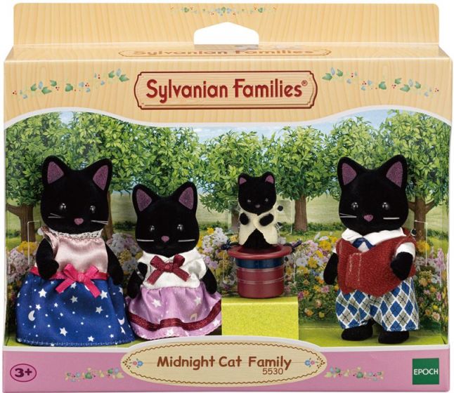 Sylvanian Families Midnight kattefamilie - 4 figurer