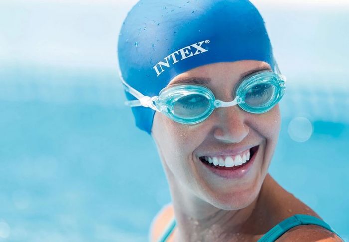 Intex Sport Relay Goggles - svømmebriller med UV-filter - fra 8 år - rosa