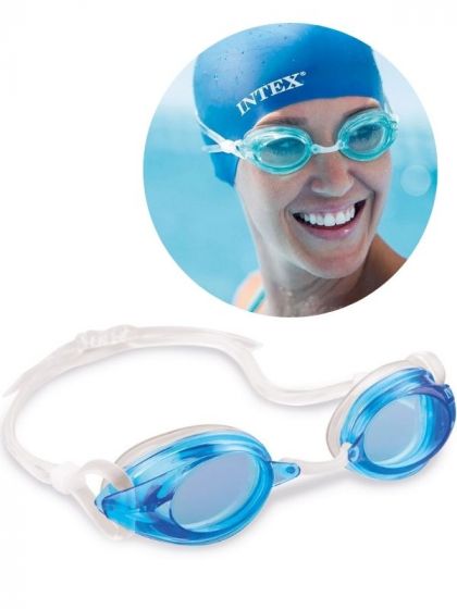 Intex Sport Relay Goggles - svømmebriller med UV-filter - fra 8 år - blå