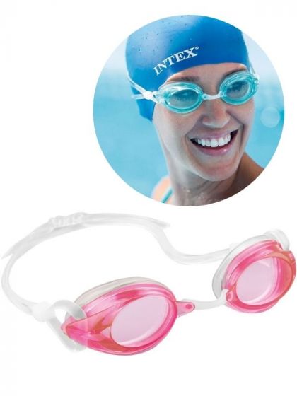 Intex Sport Relay Goggles - simglasögon med UV-filter - från 8 år - rosa