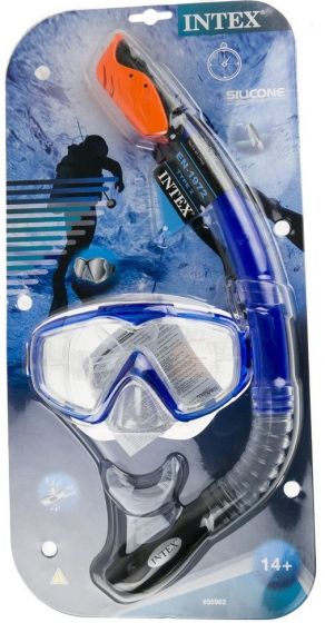 Intex Silicon Aqua Swim Set - cyklop och snorkel 14 år - blå