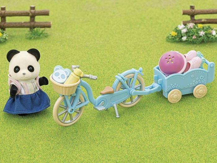 Sylvanian Families sykkel- og rulleskøytesett - med pandafigur