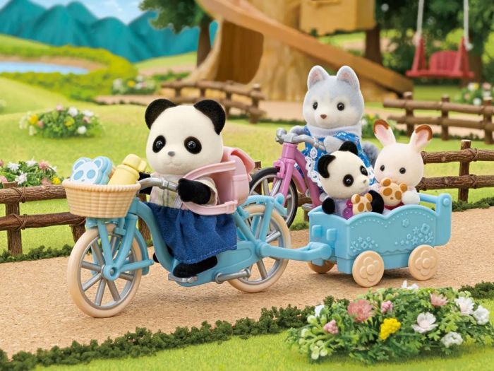 Sylvanian Families sykkel- og rulleskøytesett - med pandafigur