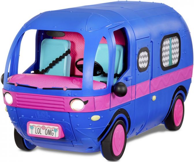 LOL Surprise OMG 4-in-1 Glamper Camper - blå campingbil med lys og lyd - 55 overraskelser