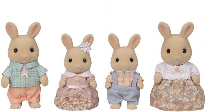 Sylvanian Families Milk Rabbit kaninfamilie - 4 figurer