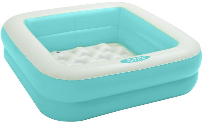Intex Play Box Pool - oppblåsbart barnebasseng - 57 liter - blå