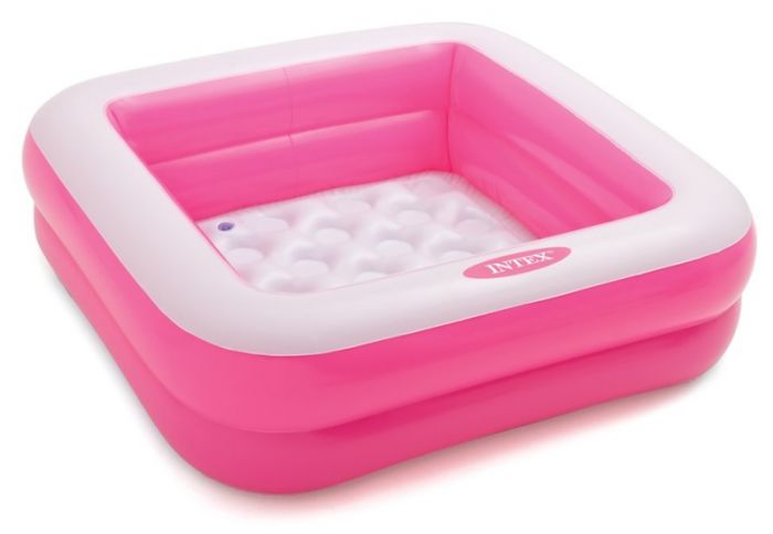 Intex Play Box Pool - oppusteligt børnebassin - 57 liter - pink
