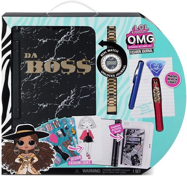 LOL Surprise OMG Fashion Journal - motedagbok med magisk penn og klokke