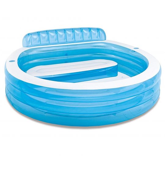 Intex Swim Center - blå familiebassin med lounge - 590 liter