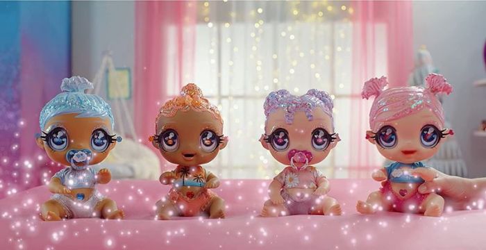 Glitter Babyz Doll Rainbow - fargeendrende dukke med tilbehør 