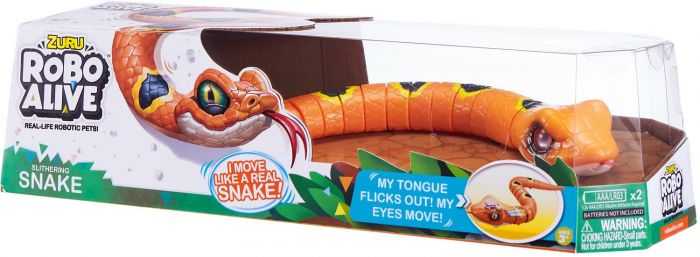 Zuru Robo Alive Slithering Snake - interaktiv orm med rörelser - orange