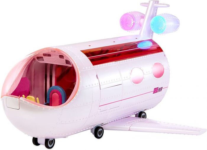 LOL Surprise OMG 4-i-1 flygplan - med 50 överraskningar och ljus och ljud - vit